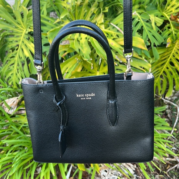 Kate Spade black eva pebble satchel or crossbody - Picture 2 of 6